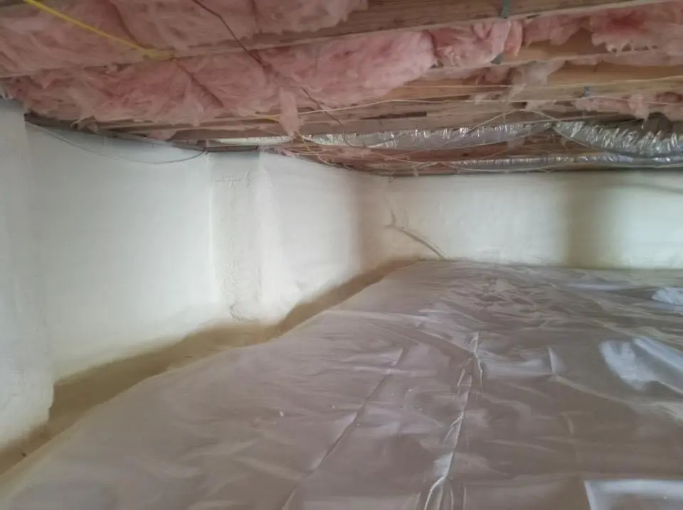 Crawl space encapsulation with closed-cell spray foam for Storm Damage Roof Repair in Camarillo